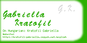 gabriella kratofil business card